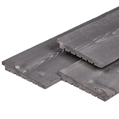 IJsselrabat excellent vuren grijs gespoten 1,4-2,8 x 19,5 x 300 cm Fabrieksprijs