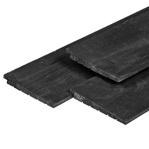 Nieuw Gevelbekleding douglas excellent zwart geïmpregneerd 1,1-2,7 x 19,5 x 300 cm