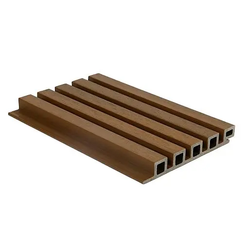 NewTechWood composiet wandbekleding castellation 25 profiel 2,5 x 19,6 x 290 cm teak Gereduceerde Prijs