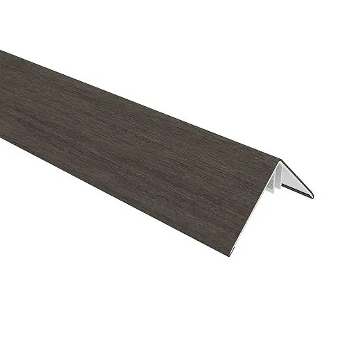 Flitsaanbieding NewTechWood aluminium hoekprofiel rhombus wandbekleding 6 x 6 x 300 cm silver gray