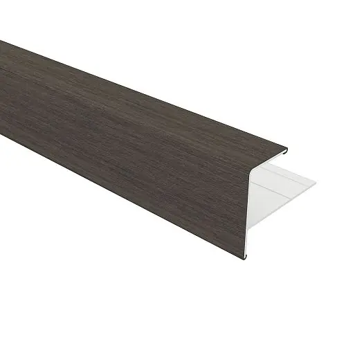 NewTechWood aluminium eindprofiel rhombus wandbekleding 5 x 5 x 300 cm silver gray Express Levering
