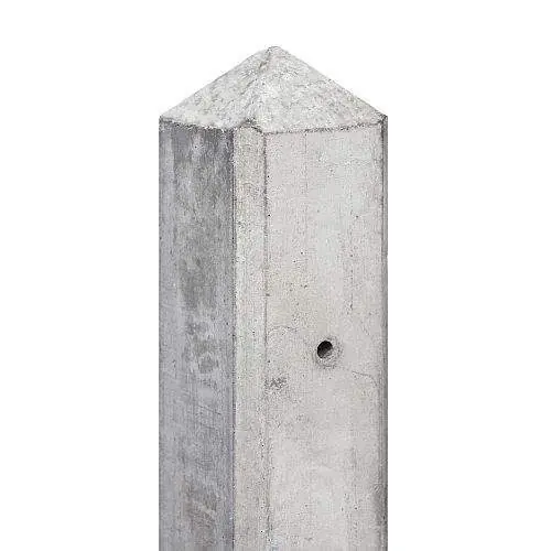 Betonpaal IJssel diamantkop wit/grijs 10 x 10 x 308 cm eindpaal Koop Vandaag