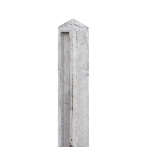 Beton tuinhekpaal diamantkop Hunze wit/grijs 10 x 10 x 145 cm eindpaal Hete Deal