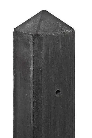 Aanbieding Betonpaal IJssel diamantkop antraciet 10 x 10 x 280 cm kabeldoorvoer