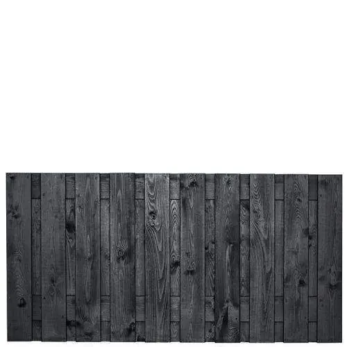 Voordeelprijs Tuinscherm Stuttgart zwartgespoten 90 x 180 cm recht