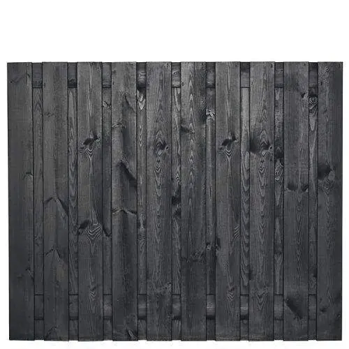 Tuinscherm Stuttgart zwartgespoten 150 x 180 cm recht Voordeelprijs