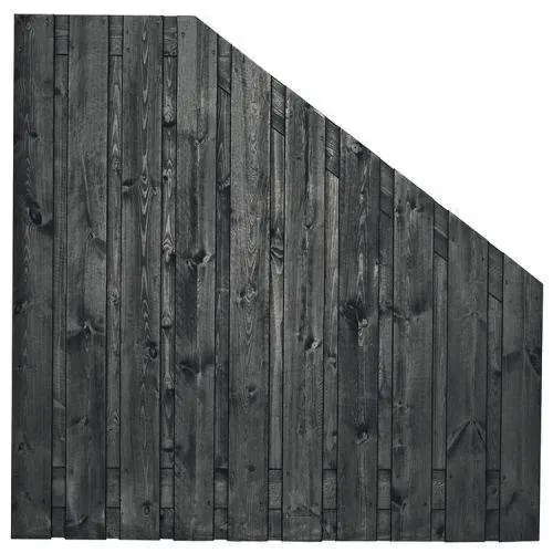 Tuinscherm Stuttgart zwartgespoten 180 > 90 x 180 cm verloop Koop Vandaag
