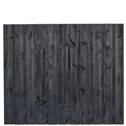 Hete Deal Tuinscherm Dresden zwartgespoten 150 x 180 cm recht