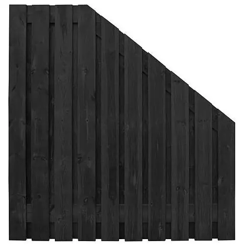 Snelle Levering Naaldhout geschaafd plankenscherm zwartgespoten 21-planks 15 mm 180 x 180 > 90 cm