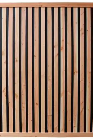 Populair Douglas zwart/onbehandeld geschaafd rhombus plankenscherm 180 x 180 cm