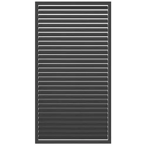 Vuren shutterscherm 120 x 224 cm zwart gespoten Hoge Kwaliteit