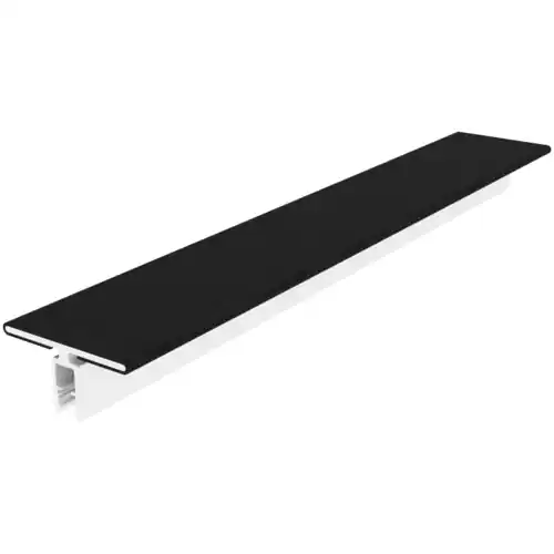 NewTechWood co-extrusie aluminium U-klikprofiel 300 cm ebony zwart Seizoensaanbieding