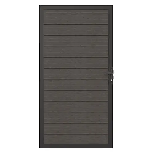 Superprijs NewTechWood Co-extrusie composiet deur glad silver gray 100 x 195 cm