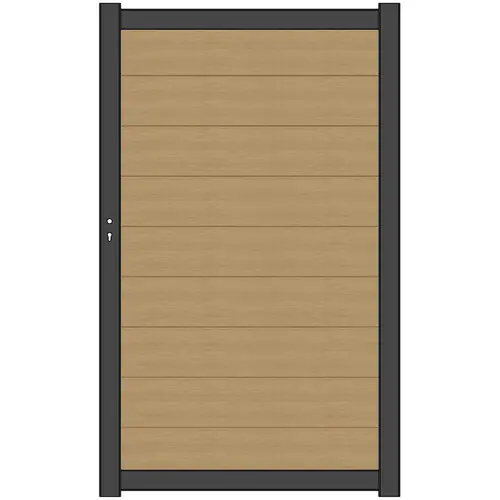NewTechWood Co-extrusie composiet deur Premium horizontaal glad red cedar 97 x 186 cm Lage Prijs