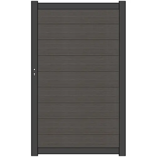 Hete Deal NewTechWood Co-extrusie composiet deur Premium horizontaal glad silver gray 97 x 186 cm