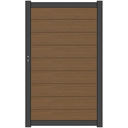 Bestel Nu NewTechWood Co-extrusie composiet deur Premium horizontaal glad teak 97 x 186 cm