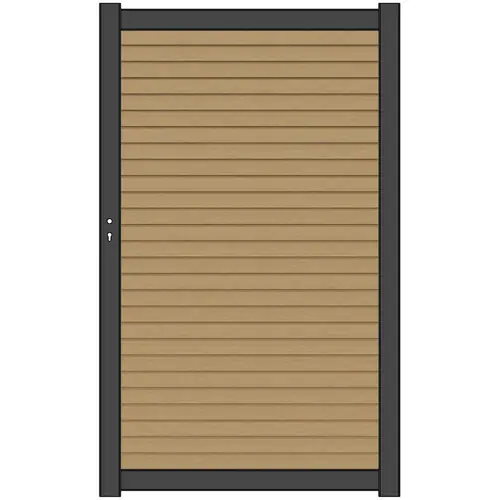 Laatste Versie NewTechWood Co-extrusie composiet deur Premium horizontaal triple red cedar 97 x 186 cm