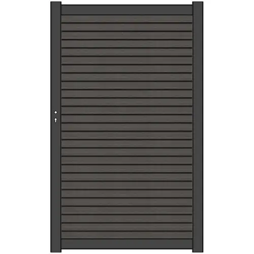 Laatste Versie NewTechWood Co-extrusie composiet deur Premium horizontaal triple silver gray 97 x 186 cm
