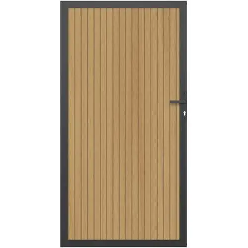 Flitsaanbieding NewTechWood Co-extrusie composiet deur verticaal triple red cedar 100 x 195 cm