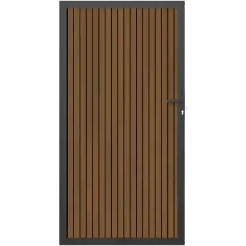 NewTechWood Co-extrusie composiet deur verticaal triple teak/zwart 100 x 195 cm Betaalbaar