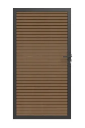 Actieprijs NewTechWood Co-extrusie composiet deur triple teak 100 x 195 cm