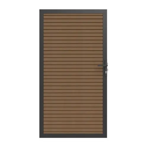 Actieprijs NewTechWood Co-extrusie composiet deur triple teak 100 x 195 cm