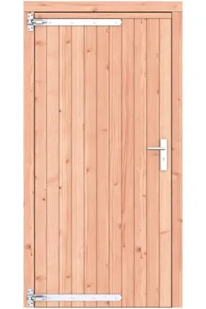 Alleen Vandaag Douglas enkele dichte deur LD verzinkte hengen RVS beslag 108 x 209 cm kleurloos geïmpregneerd 1073291