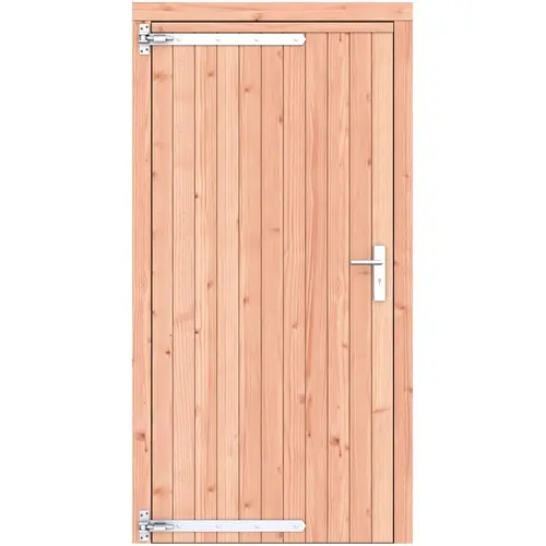 Alleen Vandaag Douglas enkele dichte deur LD verzinkte hengen RVS beslag 108 x 209 cm kleurloos geïmpregneerd 1073291