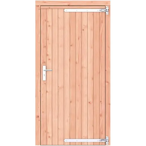 Snelle Levering Douglas enkele dichte deur RD verzinkte hengen RVS beslag 108 x 209 cm kleurloos geïmpregneerd 1073295