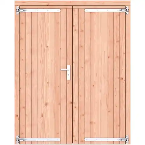 Must-Have Douglas dubbele dichte deur LD verzinkte hengen RVS beslag 168 x 209 cm kleurloos geïmpregneerd 1073299