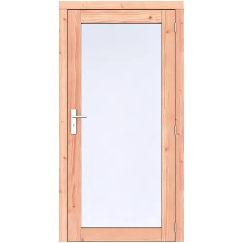 Douglas enkele deur volglas Prestige RD onbehandeld 108 x 209 cm RVS beslag 1073285 Shop Nu