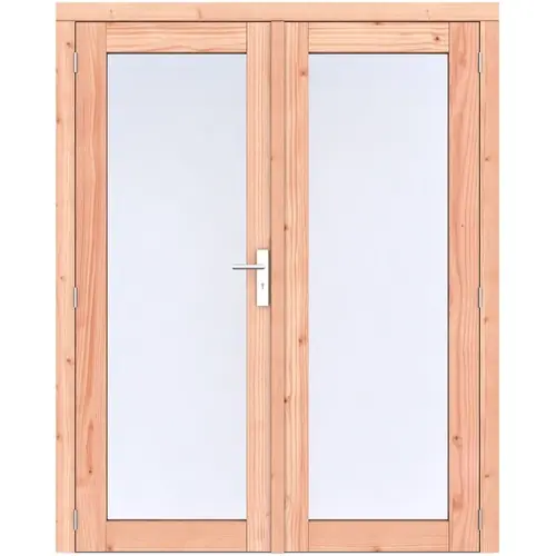 Aanbieding Douglas dubbele deur volglas Prestige LD onbehandeld 168 x 209 cm RVS beslag 1073288