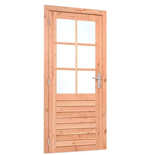Rechtstreeks Van De Fabrikant Red Class Wood enkele deur LD 100 x 205 cm rvs beslag K226269