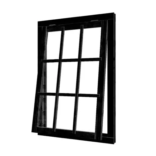 Gereduceerde Prijs Vuren zwart uitzetraam 104 x 89 cm 147005