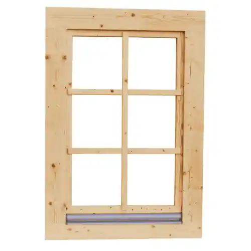 Vuren draai-kiepraam met dubbelglas 84,4 x 120,4 cm 1019051 Rechtstreeks Van De Fabrikant