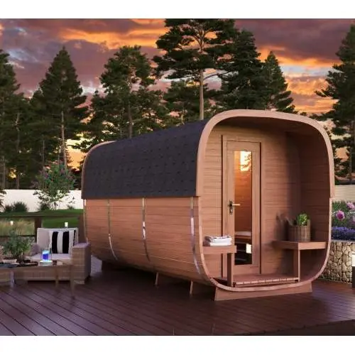 Tijdelijk Beschikbaar CUBE Sauna Rovaniemi thermowood 390