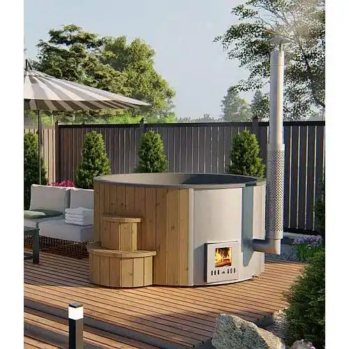 Hottub thermowood deluxe Direct Verzonden