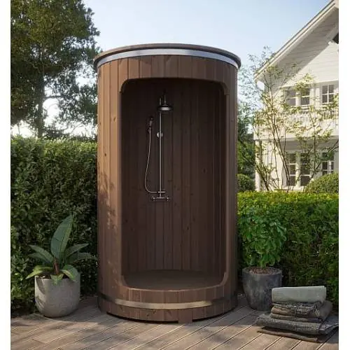 Koop Online Buitendouche barrel 130 cm Thermowood