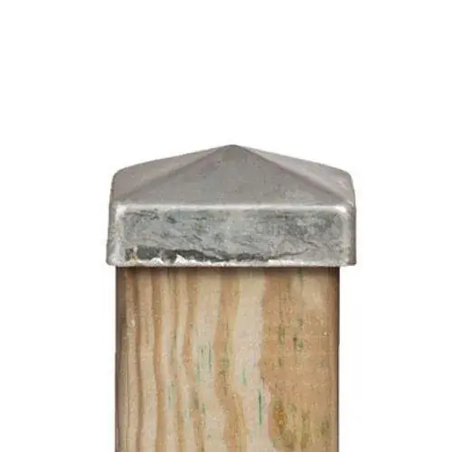 Nu Kopen Verzinkt paalornament piramide 9,1 x 9,1 cm