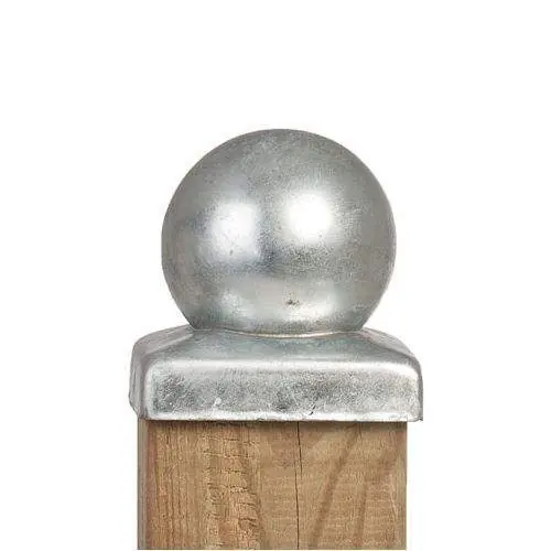 Weekendaanbieding Verzinkt paalornament bol/plaat 7,1 x 7,1 cm