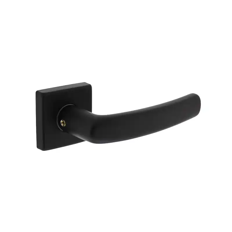 Gereduceerde Prijs Intersteel deurkruk Denham met rozet 50x50x10 mm zwart