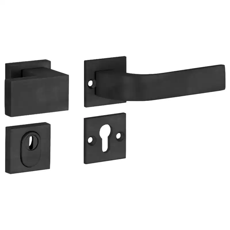 Gratis Retour M&T knop- en krukgarnituur PC met kerntrek SKG*** Trinity, mat zwart PVD