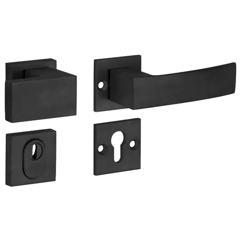 M&T knop- en krukgarnituur PC met kerntrek SKG*** My, mat zwart PVD Weekendaanbieding