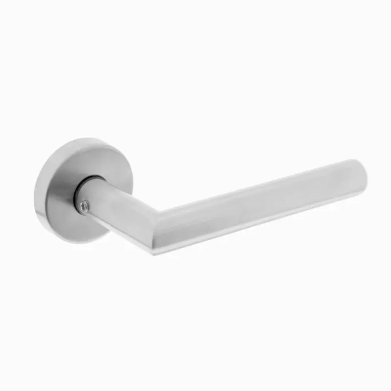 Exclusieve Aanbieding Intersteel deurkruk Hoek met rozet 51x10 mm RVS