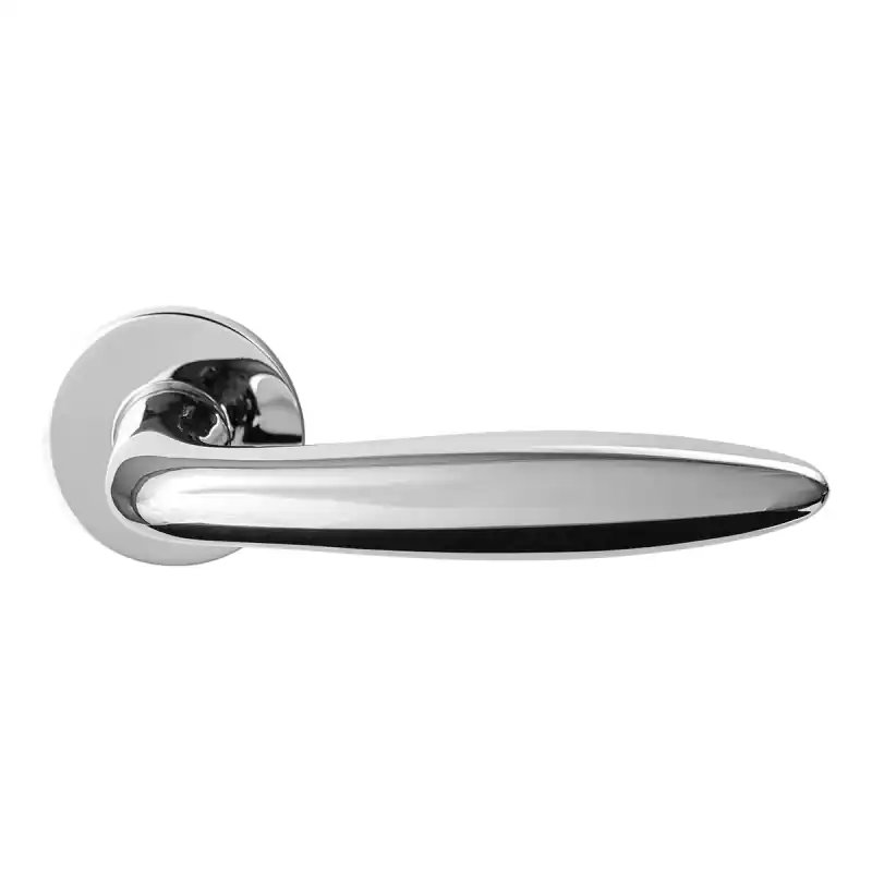 Speciale Aanbieding GPF deurkruk op ronde rozet, Pepe, paar, RVS gepolijst