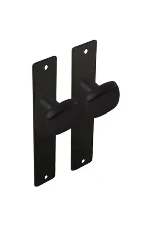 Exclusieve Aanbieding Dulimex zwart binnendeurbeslag knop/knop trapeziummodel op kortschild, set