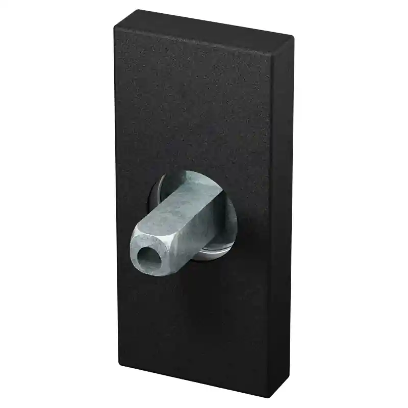 Beste Prijs GPF1101.61.0400 rechthoekig rozet 70x32x10mm zwart met vastgelaste knopvastzetter