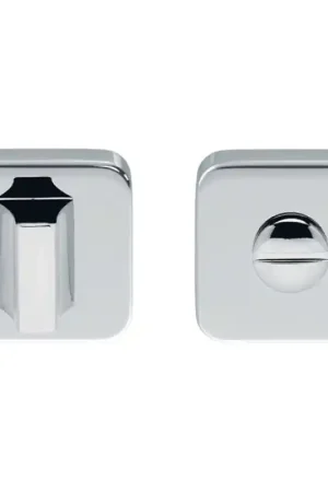 Bestseller Luxuria Toiletgarnituur vierkant afgerond, glans chroom, 50x50x8mm