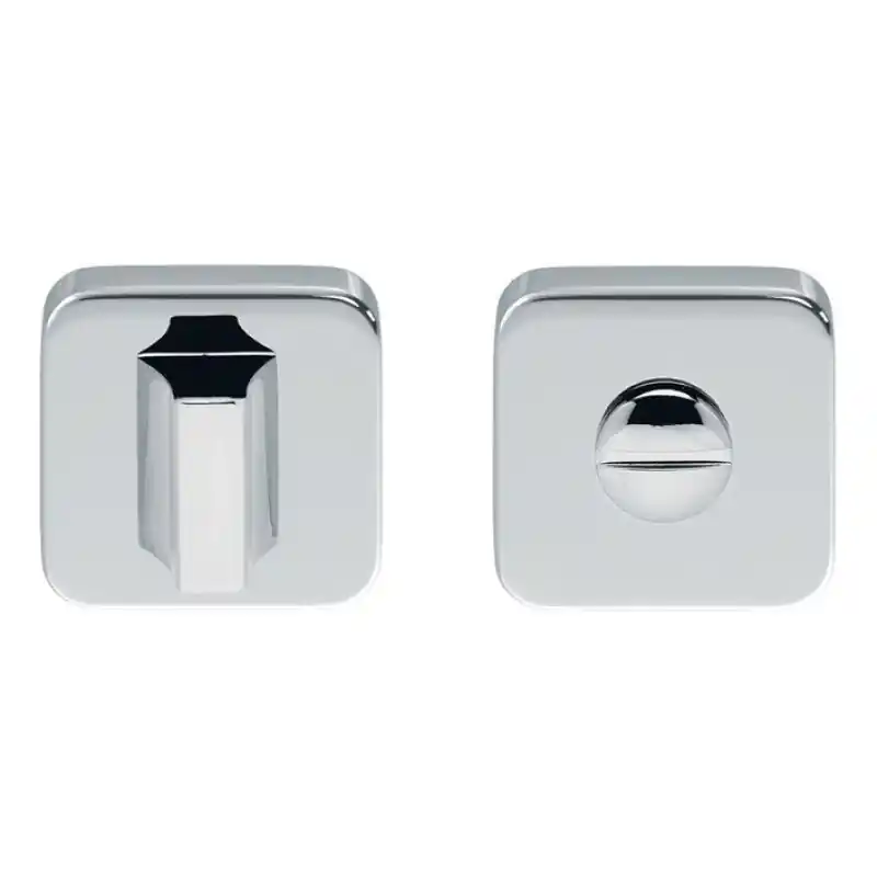 Bestseller Luxuria Toiletgarnituur vierkant afgerond, glans chroom, 50x50x8mm