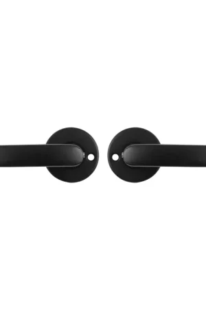 Direct Verzonden Starx Blok deurkruk op ronde rozet 41mm zwart